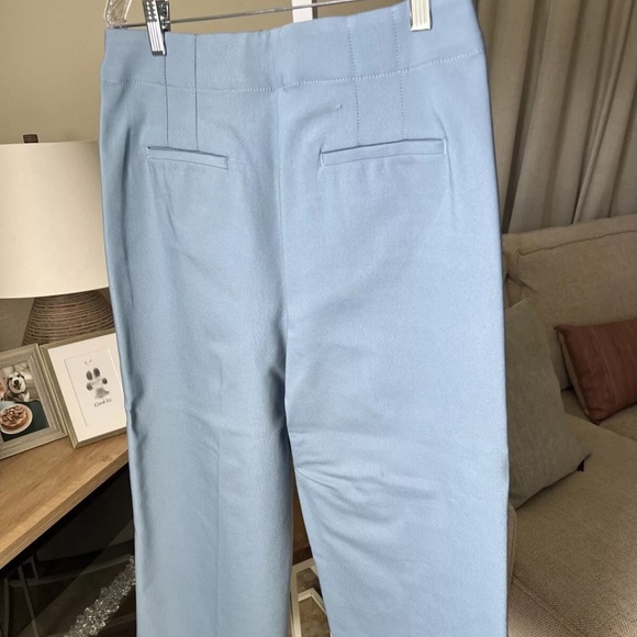 Loft Button Front High Waist Wide Leg Blue Pants Size 10 NWT $74.50 - Picture 11 of 13